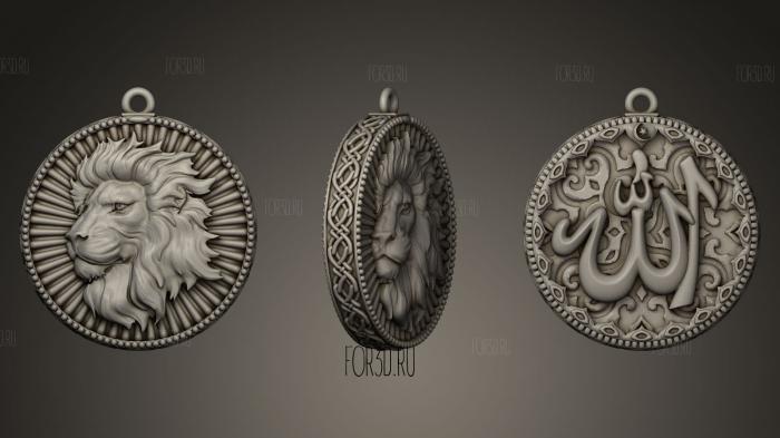Брелок Лев МДЖ 3d stl модель для ЧПУ